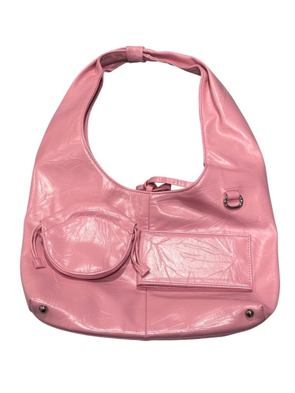 House of Sunny Crinkle Sling Bag in Blush